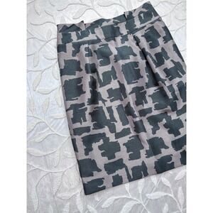 Banana Republic Office Corpcore Camouflage Print Pleated Pencil Skirt Size 0